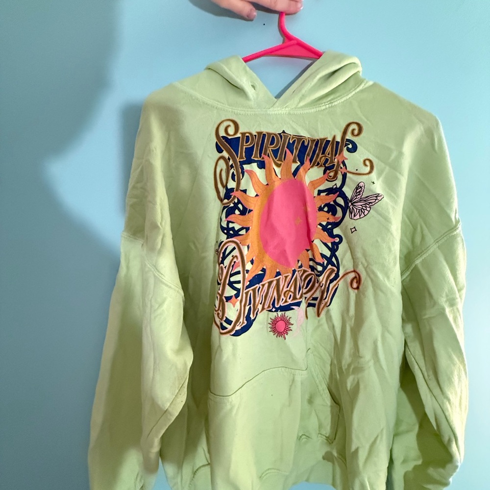 Urban Outfitters Lime Green Spiritual Hoodie